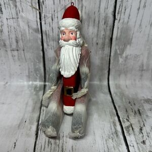 Department 56 Wooden Santa Ornament with Moveable Arms and Legs‎ NEW